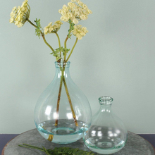 Load image into Gallery viewer, Clear Recycled Glass Apothecary Balloon Vase - 2 Sizes - Pretty Little Duck
