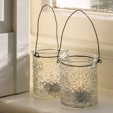 Load image into Gallery viewer, Mini Glass Patterned Tealight Holder - Pretty Little Duck