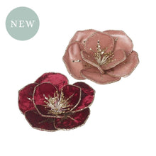 Load image into Gallery viewer, Red &amp; Pink Flower Clip Decoration - Pretty Little Duck
