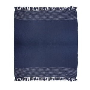 Stitched Blue Blanket Throw - Pretty Little Duck