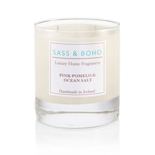 Load image into Gallery viewer, Sass &amp; Boho Pink Pomelo and Ocean Salt - Double Wick Candle - Pretty Little Duck
