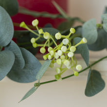 Load image into Gallery viewer, Eucalyptus &amp; White Flower Garland 120cm
