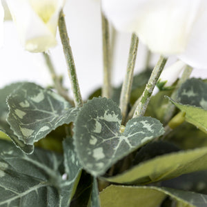 Artificial White Cyclamen in Pot 22cm