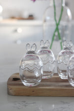 Load image into Gallery viewer, Glass Bunny Jar Set of 4 small
