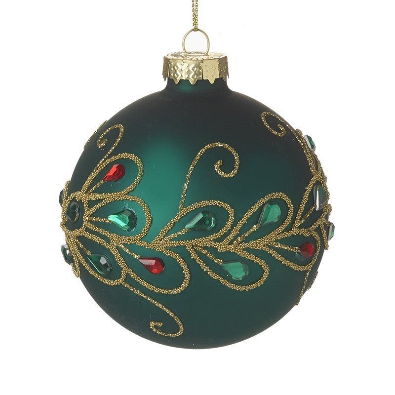 Green Jewel Hanging Glass Bauble