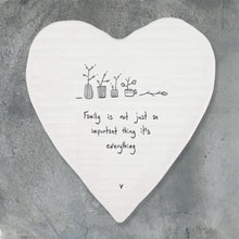 Load image into Gallery viewer, Heart coaster - Family is everything
