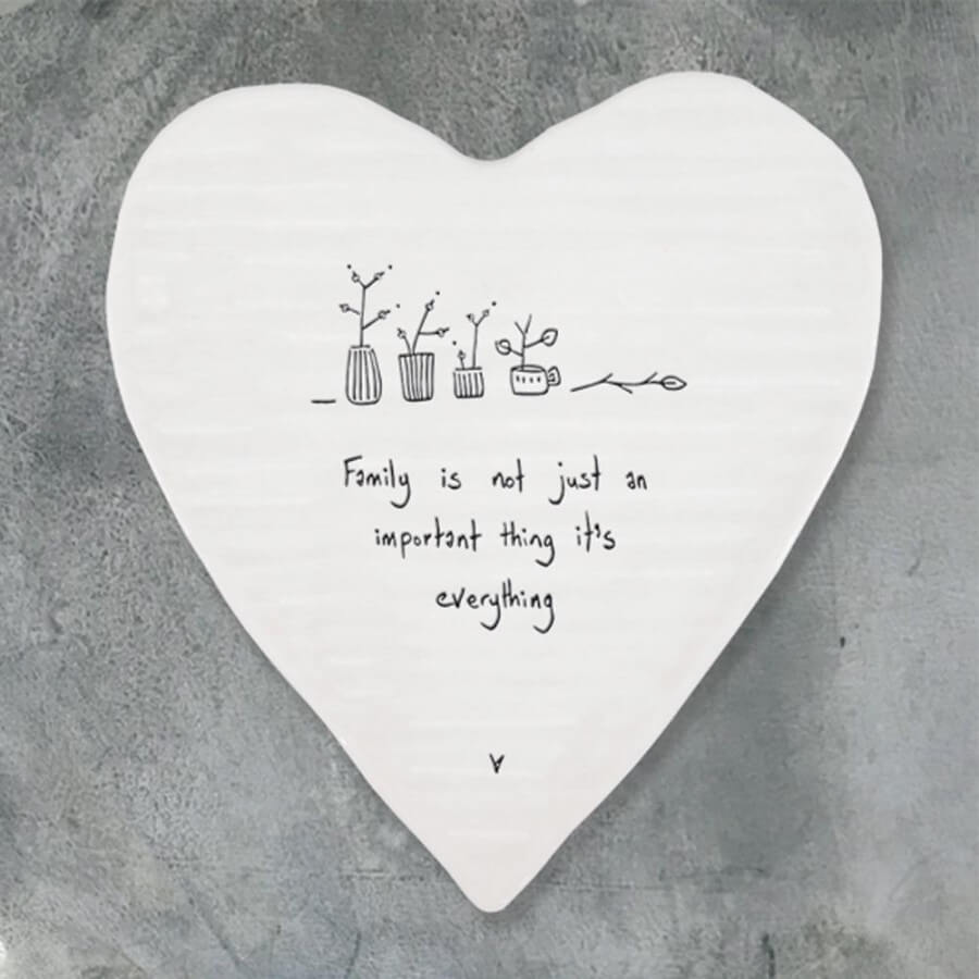 Heart coaster - Family is everything
