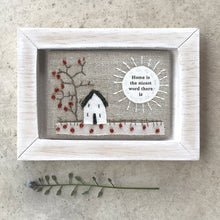 Load image into Gallery viewer, East of India Embroidered Picture - Home is the Nicest Place - Pretty Little Duck
