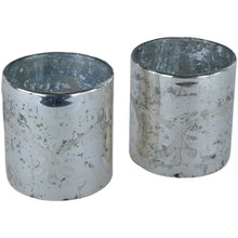 Load image into Gallery viewer, Mini Silver Tea Light Holder with Etched Flower - Pretty Little Duck
