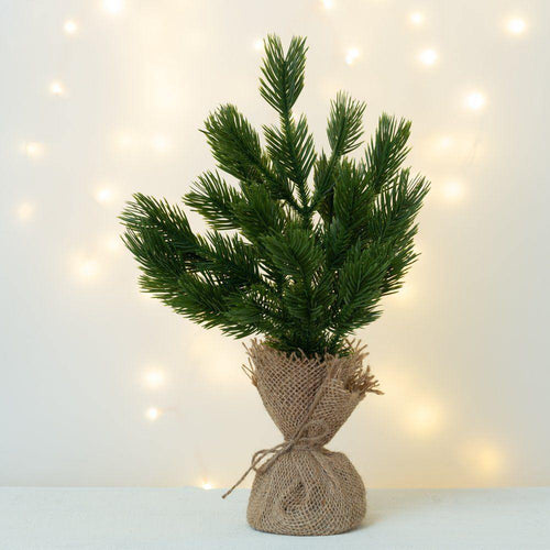 Artificial Pine Tree in Hessian Sack - Pretty Little Duck