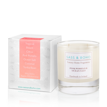Load image into Gallery viewer, Sass &amp; Boho Pink Pomelo and Ocean Salt - Double Wick Candle - Pretty Little Duck
