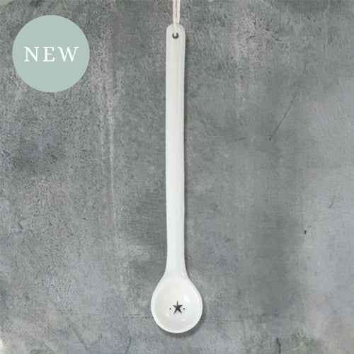 Porcelain Long Spoon - Star - Pretty Little Duck