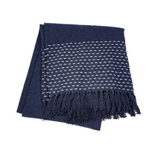 Load image into Gallery viewer, Stitched Blue Blanket Throw - Pretty Little Duck
