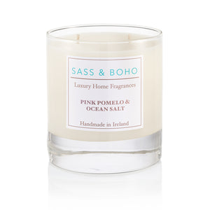Sass & Boho Pink Pomelo and Ocean Salt - Double Wick Candle - Pretty Little Duck