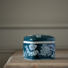 Load image into Gallery viewer, Square Lidded Pot Delft Rose - Pretty Little Duck
