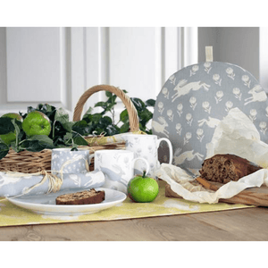 Bone China Grey and white Jug, Running Hare - small - Pretty Little Duck
