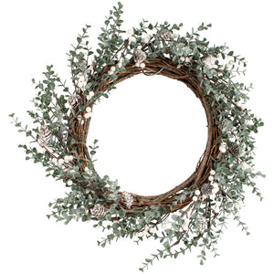 White Berry & Cone Willow Wreath