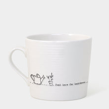 Load image into Gallery viewer, East of India Wobbly mug - Dunk here for happiness - Pretty Little Duck

