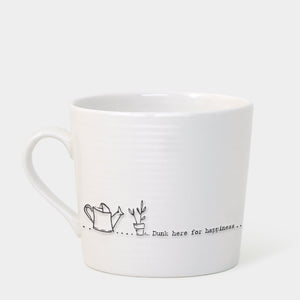 East of India Wobbly mug - Dunk here for happiness - Pretty Little Duck