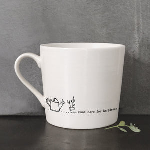 East of India Wobbly mug - Dunk here for happiness - Pretty Little Duck