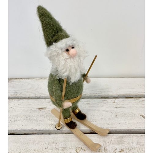 Woollen Skiing Santa - Pretty Little Duck