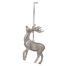 Load image into Gallery viewer, Hanging Silver Stag Decoration - Pretty Little Duck
