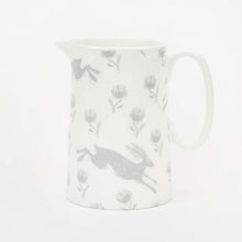 Load image into Gallery viewer, Bone China Grey and white Jug, Running Hare - small
