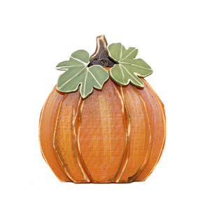 Harvest Wood Pumpkin - Handmade - Pretty Little Duck